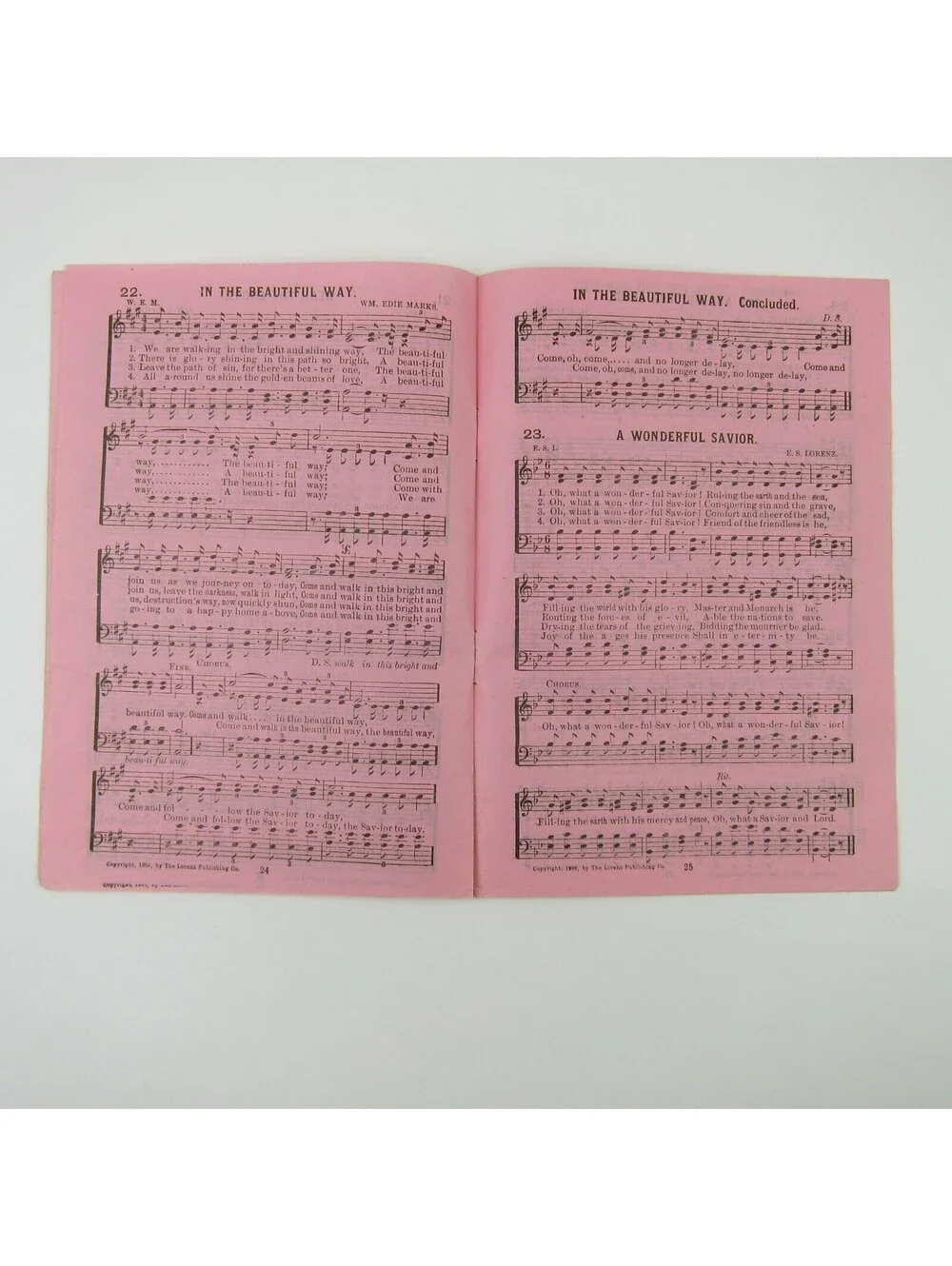 Sheet Music Sunday School Songs Lorenz Publishing Co Dayton Ohio Antique 1908